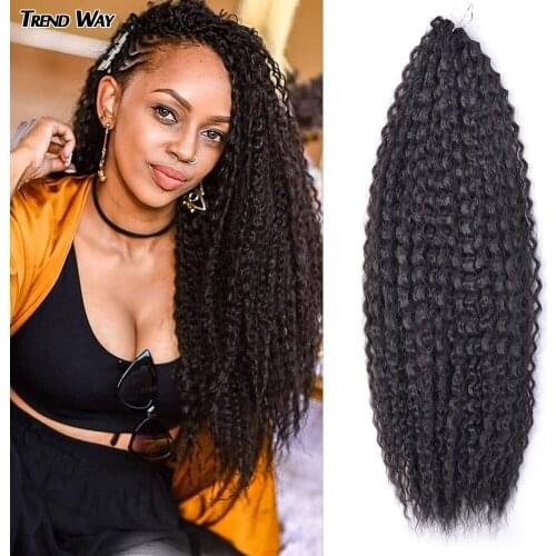 Kinky Curly Brazilian Braids Synthetic Hair Afro Twist Braid Blonde Brown Bundles 22 28 Inches Natural Soft Long Curl Extensions