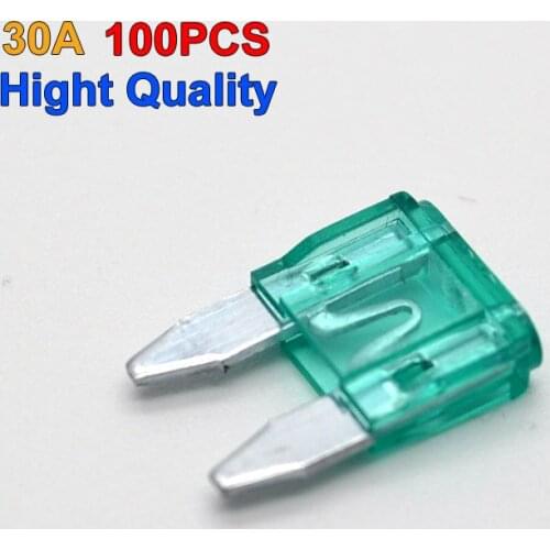 100pcs/set New Wholesale 30A Auto Car Motor Small Type Fuse Blade