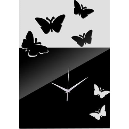 New wall clock home decoration quartz watch design luxury acrylic mirror watches 3d stickers European living room abstract