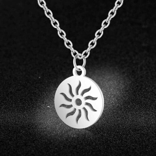 AAAAA Quality 100% Stainless Steel Sun Charm Necklace for Women High Polish Never Tarnish Jewelry Necklace Special Gift