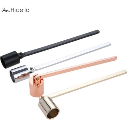 Stainless Steel Candle Snuffer Flame wick tool oil lamp dipper Extinguish Trimmer cutter 19cm put off Rose Gold Black Silve