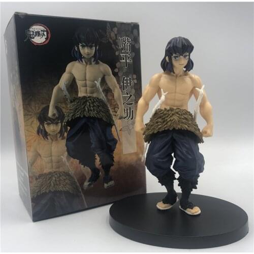 Demon Slayer Hashibira Inosuke Real Face Standing Ver. PVC Action Figure Kimetsu no Yaiba Tanjirou Inosuke Classic Color 16cm
