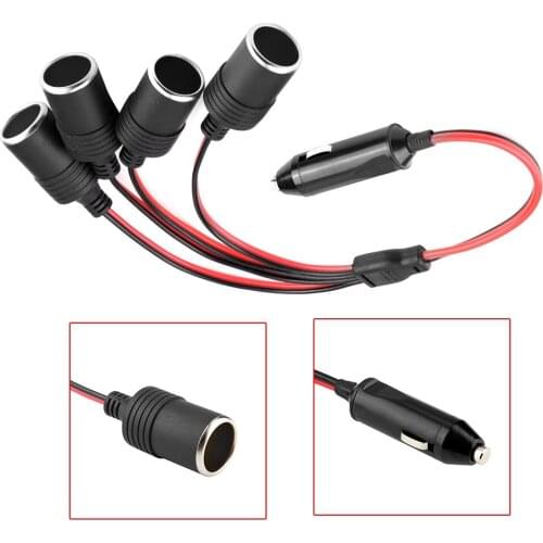 Cigarette Lighter Splitter Electrical Socket High Power 4 Way Car Charger Cigarette Lighter Plug Sockets Splitters Adapter