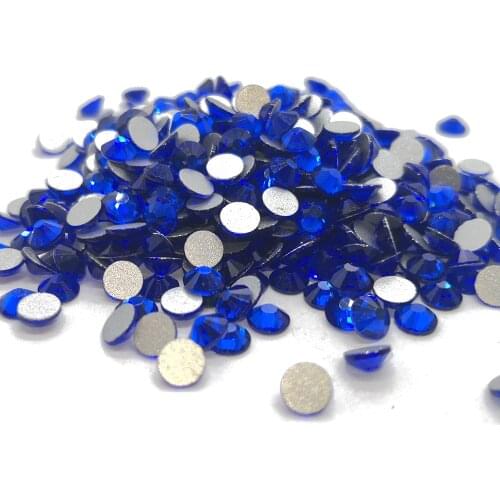 Sapphire SS3 SS4 SS5 SS6 SS10 SS20 SS30 for Nails Art Rhinestones Glitter Flat Back Glass Crystal Non HotFix stone Decor strass