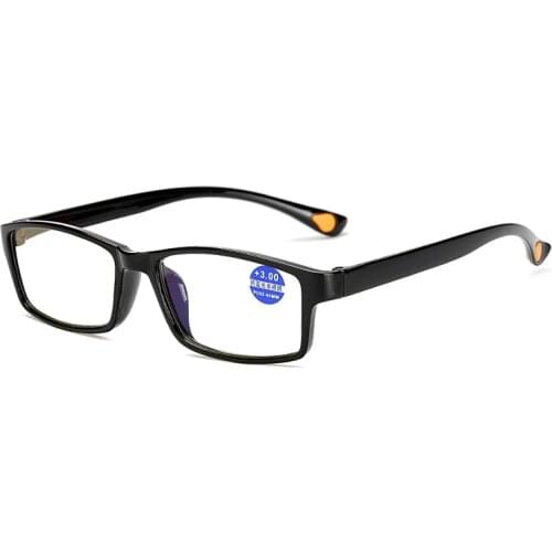 TR90 Anti-blue Light Reading Glasses Ultra-light Ultra-tough Presbyopia Eyeglasses For Men And Women With Blue Film Goggles