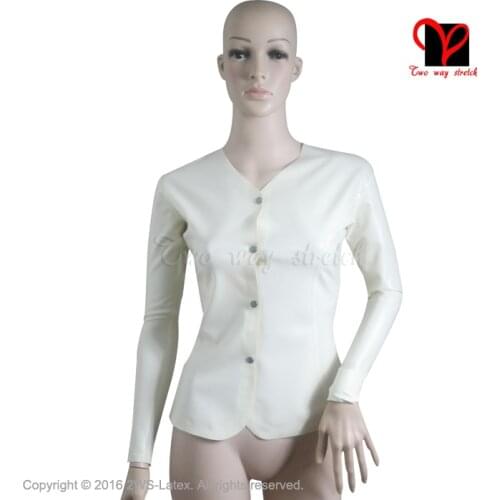 Two way stretch White Blouses