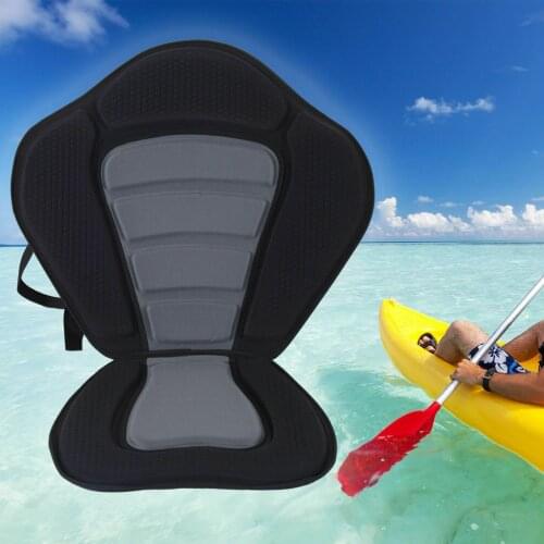 Universal Canoe Kayak Seat Padded Cushion Backrest Chair Adjustable Straps Back Storage Bag Backpad Yatch Houseboat Barge Access