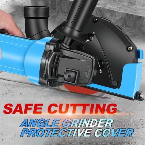 DANIU Universal Surface Cutting Dust Shroud for Angle Grinder 4 Inch to 5 Inch Dust Collector Attachment Cover Blue Power Tool