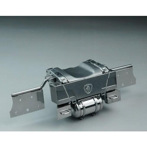 Tamiya truck upgrade parts metal rear bumper with exhaust and slider kits for 1/14 rc tamiya scania accessories R620 actros toys