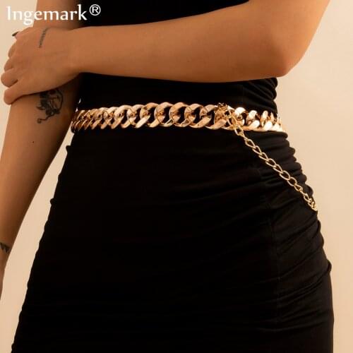 Hip Hop Acrylic CCB Chunky Waist Chain Women Wedding Beach Punk Hip Hop Waistband Pants Belly Belts 2021 Trendy Body Jewelry