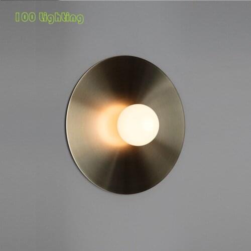 Gold Round LED Wall lamp Bedroom Parlor Bathroom Wall Scocne 90-260V Surface Mount Minimalist Luminaire Home Wall Decoration