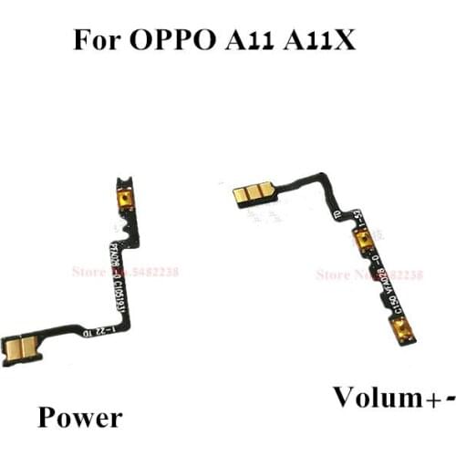 1Set Original Power Volume Button Flex Cable For OPPO A11 A11X Power ON/OFF Volume Key Connector FPC Replacement Parts