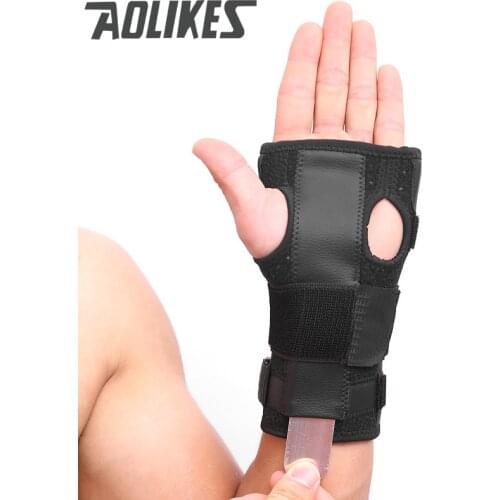 1PC Wrist Brace Support Sport WristBand Safe Steel Splint Hand Thumb Bandage Wrist Wraps For Men Women hand injury recovery