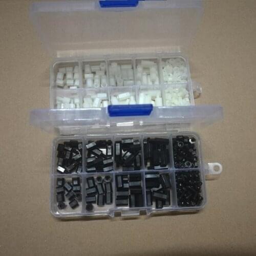 180Pcs/lot M2 M2.5 M3 Female & Male Hex Nylon Standoff Spacer Column For PCB Motherboard Fixed Plastic Spacing Screws Set