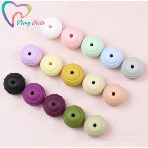 20 PCS Silicone Spiral Beads 15 MM Silicone Ball Round DIY Nursing Jewelry Accessories Honeycomb Beads BPA Free Baby Teether