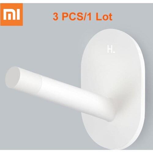 3Pcs/ Xiaomi Mijia HL Little Adhesive Multi-function Hooks/Wall Mop Hook Strong Bathroom bedroom Kitchen Wall Hooks 3kg max loa