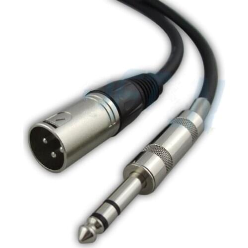 6.3/6.5/6.35 Double track to the male XLR line sound card microphone line XLR 3Pin Mic mixer Cable Audio line signal cable