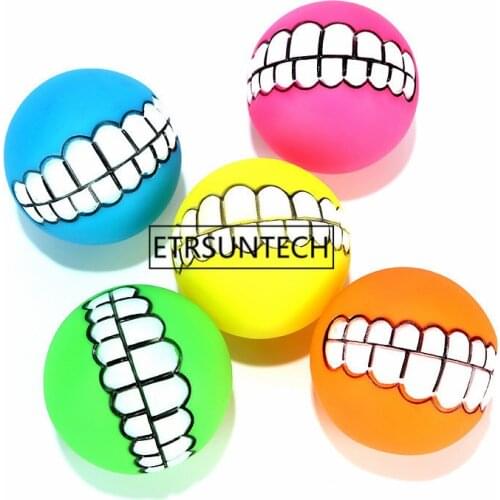 60pcs Puppy Funny Chew Ball Toys Rubber Bite Resistant Ball Dog Toys Pet Chew Supplies