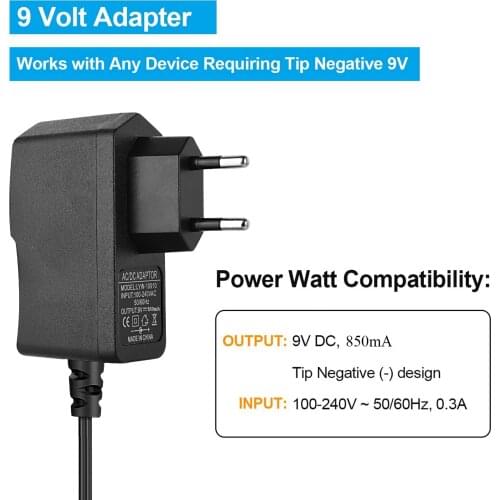 Guitar Pedal Adapter Power Supply Cord 6.6ft Electronic Organ Cable for Electric Guitar Power Lead EU Plug