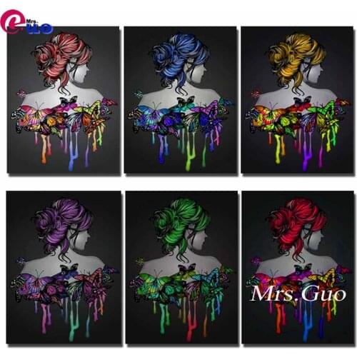 5D DIY Diamond Painting butterfly Girl Needlework Diamond Embroidery Flower Diamond Mosaic Full Drill Handicraft Decor For Home