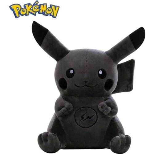 Pokemon 35cm Black Pikachu Anime Figures Pp Cotton Short Plush Kawaii Animals Soft Stuffed Plush Pillow Toys For Childrens Gift