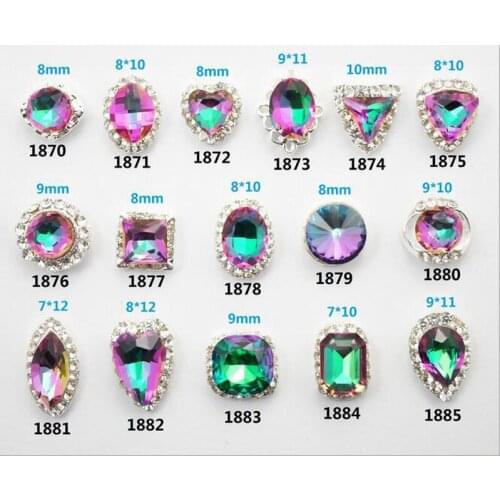 Free Shipping Wholesale 100pcs/lot Rhinestone Flatback Button Nail Art Crystal Stone Invitation Rhineston Button DIY HUA03-3