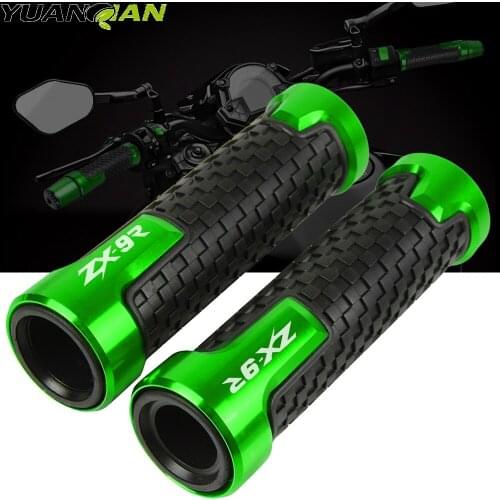 For Kawasaki ZX9R ZX-9R 1998 1999 2000 2001 2002 2003 Motorcycle Hand Grips 7/8" 22mm CNC Aluminum Rubber Gel Handle Grip ZX 9R