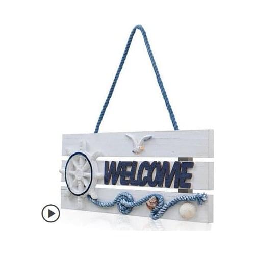 Household decoration ships rudder for hang Marine steering gear hang buoy rudder desk head Arts Crafts Home