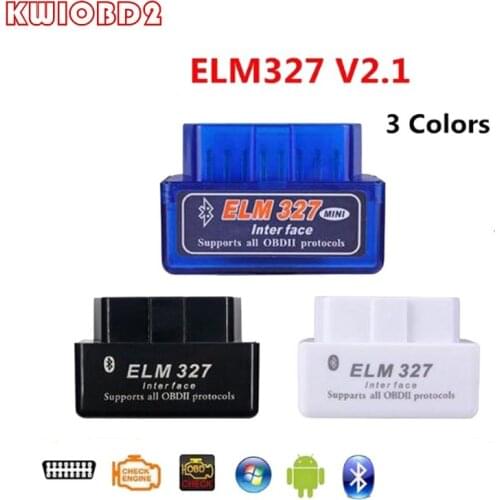 ELM327 V2.1 Bluetooth OBD OBD2 Code Reader CAN-BUS Supports Multi-Brand Cars Multi-Language ELM 327 BT V2.1 Works Android/PC