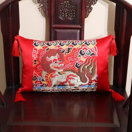 Ethnic Patchwork Luxury Decorative Cushions Pillows for Sofa Chair Car Cushion Chinese style Natural Mulberry Silk Lumbar Pillow