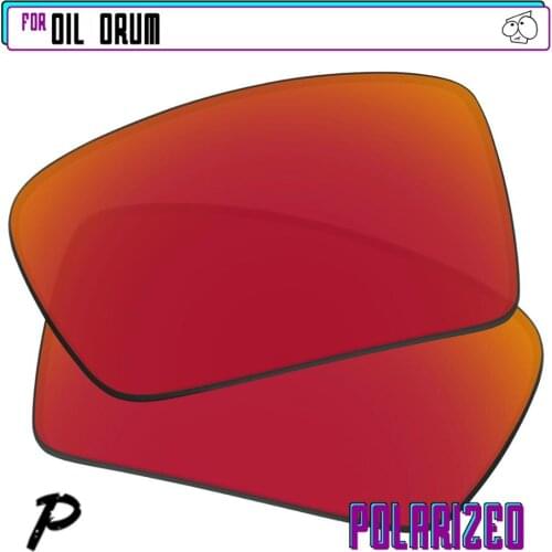 EZReplace Polarized Replacement Lenses for - Oakley Oil Drum Sunglasses - Red P