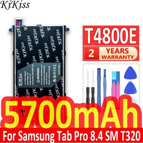 KiKiss for Samsung Galaxy Tab Pro 8.4" SM-T325 T325 T320 T321 Battery T4800E T4800U 5700mAh bateria Tablet Replacement