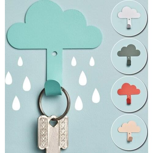 Nordic Coat Hook Cloud Shape Wall Mounted Hook Clothes Hanger Kid Children Room Decorative Hanger Bathroom Accessories