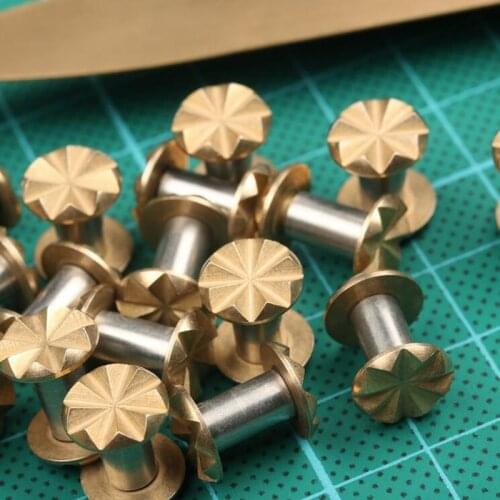 M4 Cheese Thread steel Knife screw tube Making knife Handle screw brass Eight stars Connecting pipe rivet