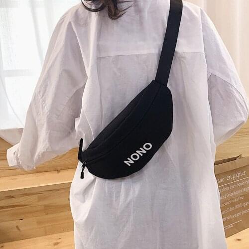 New Waist Bag Fanny Pack Women Belt Bags Ptgirl 2020 New Trend Chest Packs Banana Bags Canvas Material Hip Hop Package Bum Bags