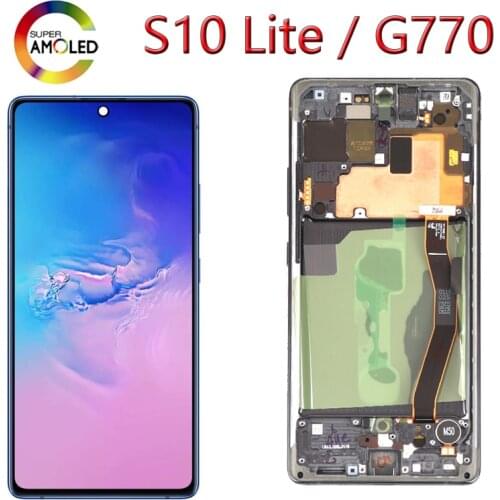 New AMOLED Screen For Samsung S10 lite LCD Display Touch Screen Digitizer Assembly Replacment SM-G770F/DS SM-G770F S10 Lite LCD