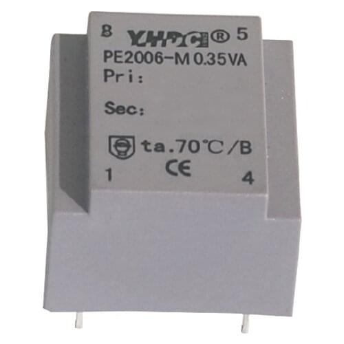 PE2006-M Power 0.35VA 230V/2*6V Expory resign encapsulated safety isolating transformer PCB Welding transformer