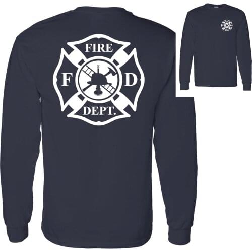 Fire Department T Shirt Firefighter Funny Fireman Father Rescue Hero Graphic Tee