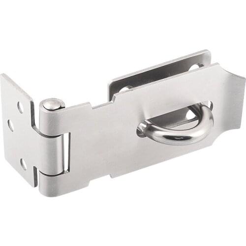 Durable Stainless Steel Hasp Latch And Staple Gate Anti-theft Door Shed Latch Lock For Padlock Household Safety