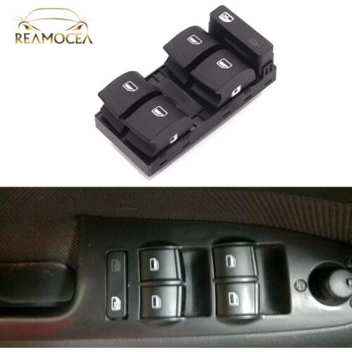Reamocea 8E0959851B Black Car Front Left Electric Power Master Window Control Switch Fit for Audi A4 B6 2000 For A4 B7 2004-2007