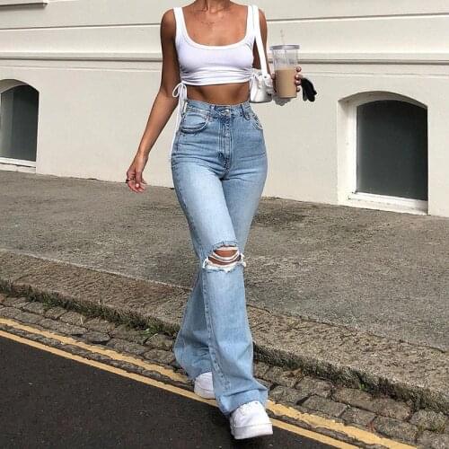 Ripped Jeans For Women High Waist Jeans Casual Personality Jeans Womens Spring Summer Fashion Streetwear Trousers
