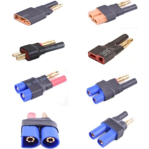 1 Pcs Wireless 4.0mm Male Female Bullet Banana Connector to Deans T Plug XT60 EC3 EC5 Male Female Plug Adapter For RC Hobby Car