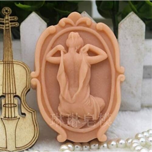 Silicone Molds Beauty, Bathing Woman Craft Art Silicone Soap Mold, Sexy Lady Craft Molds DIY Handmade Soap Molds - Soap Making S