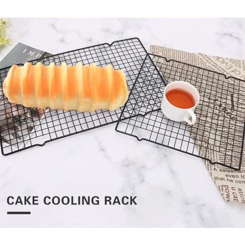 Stainless Cake Cooling Rack Wire Grid Cooling Tray Non Stick Biscuit Bread Cooling Grid Pizza Bread BBQ Shelf Kitchen Tray Tools