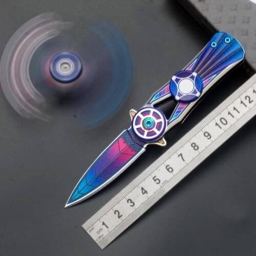 Toy Sports Home EDC 3D Cool Tip Gyro Self Defense Tactical Survival Camping Knife Fold Blade Multi Pocket Combat Knife Gifts