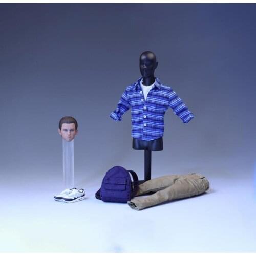 TOP-003 1/6 Tom Holland Head Sculpt Movie Costume Set Male Soldier Clothes Accessories Fit 12'' Action Figure Dolls