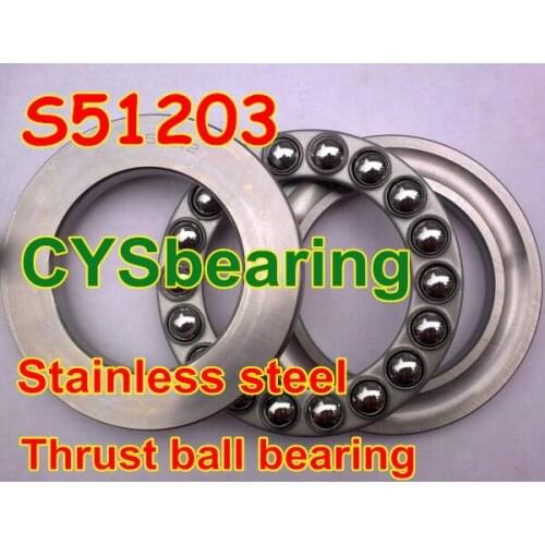 S51203 17x35x12mm 17*35*12mm 51203 17mm shaft stainless steel thrust ball bearing