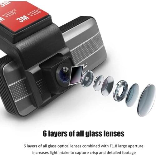 3.16inch Wifi Full HD 1080P camera dash cam Night Vision G sensor Auto Car Video DashCam Recorder Front and Rear Double Record