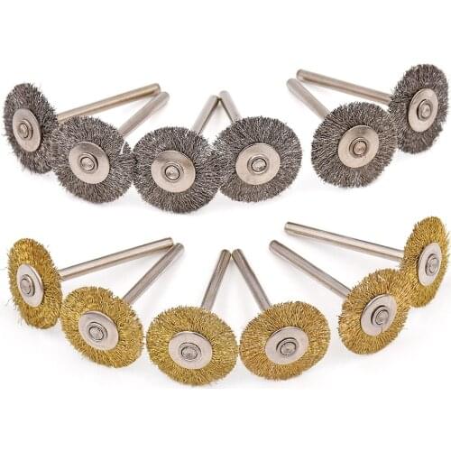 100pcs 22mm Rotary Brush For Dremel Wire Wheel Brushes Grinder Rotary Tool For Dremel Accessories for Mini Drill Polishing Tools