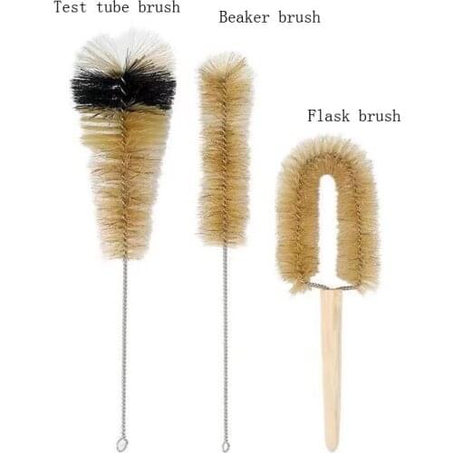 High-quality Pig Hair Brushes Are Test Tubes,Beakers,Flasks,S/m/l,Chemical Experiment Equipment,and Instrument Cleaning Tools